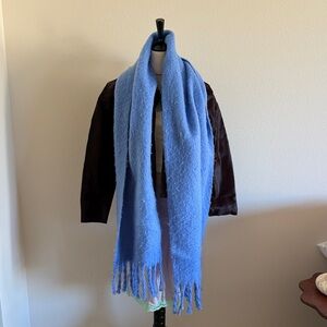 Abercrombie & Fitch Sky Blue Fringed Scarf